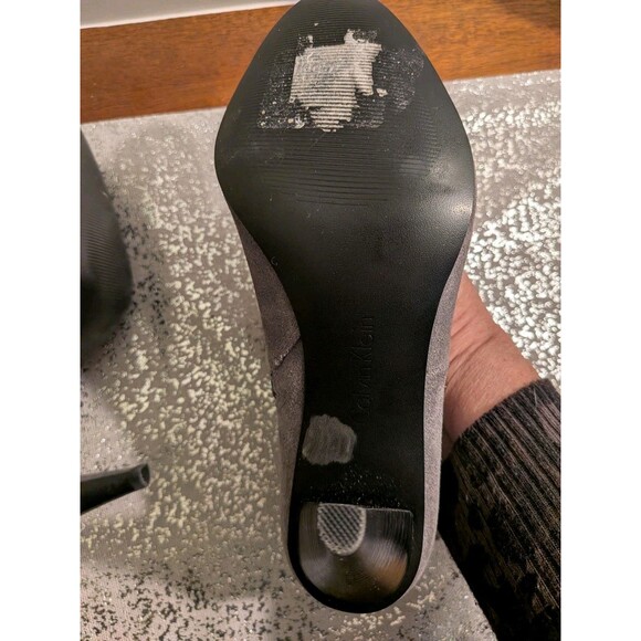 Calvin Klein Cambria Gray Suede Leather High Heel Zip Ankle Boots Womens 6M New - Picture 8 of 10